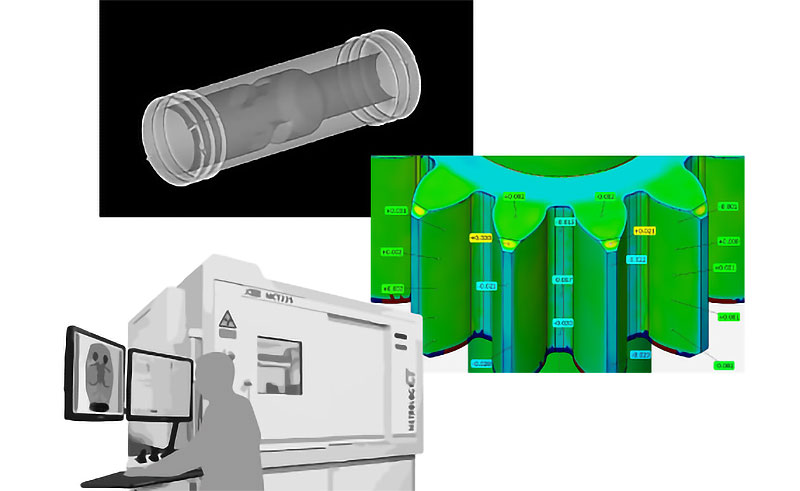 参照測定が不要で、内部・外部寸法を非破壊で効率的な計測が可能